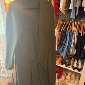Boohoo Dark Green Trench Coat